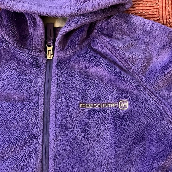 Girls size 10-12 years Fleece Hoodie with Full-Zip and Hoodie Freecountry - Picture 9 of 13
